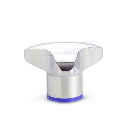 Otto Ganter Stainless Steel Three Lobe knob Hygienic Design, GN 5445